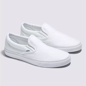 NWT Vans Classic Slip On Shoes - True White (M9, W10.5)